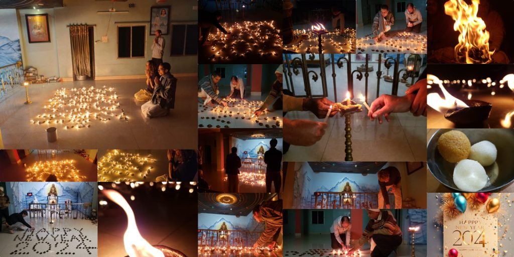 Collage Happy New Year 200 candles lit at UPC