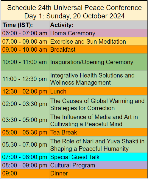 UPC2024 Schedule Day 1