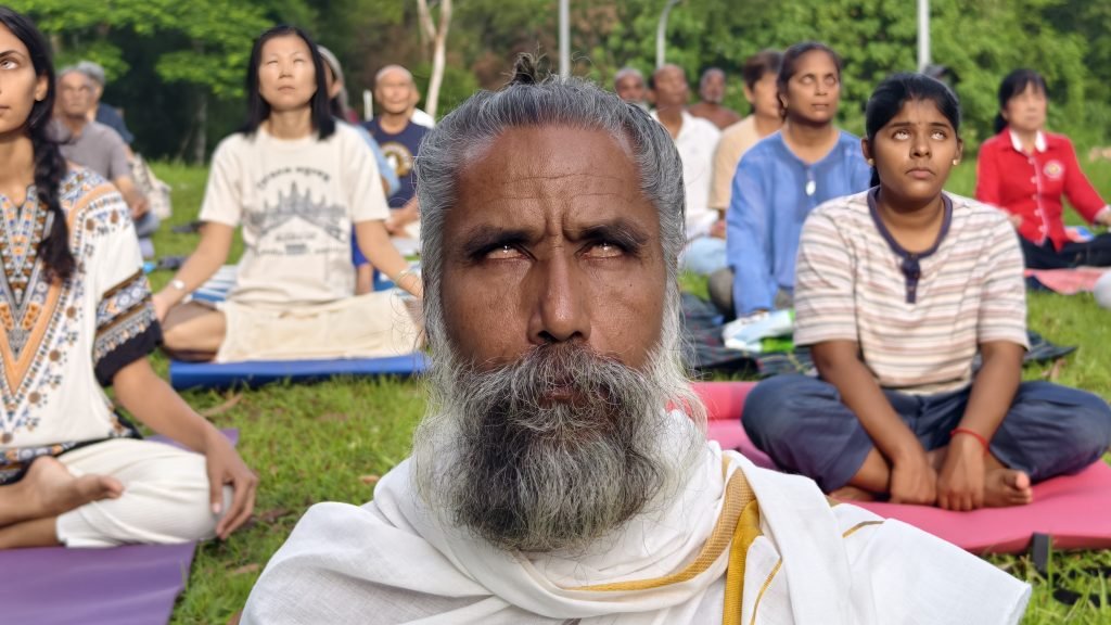 Sunyogi at the acupressure course in Malaysia.