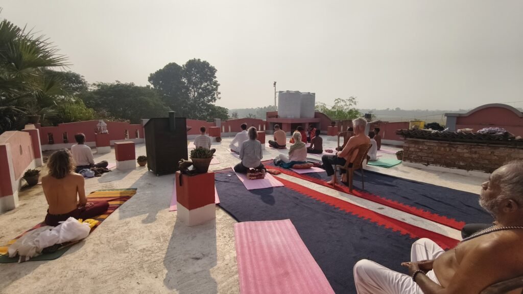 yoga sadhana practice rooftop india
