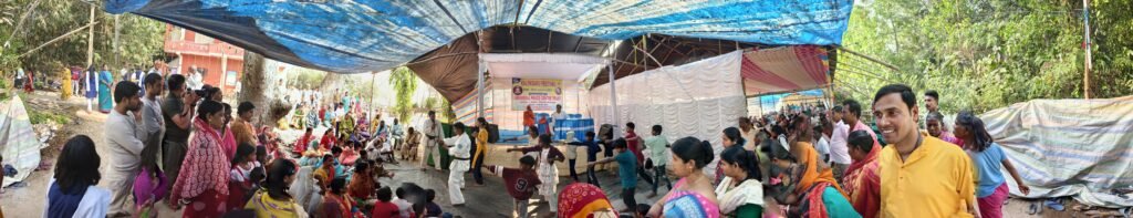 Crowd celebrating Kalpataru Festival at Sunyoga Universal Peace Centre, Lachhipur West Bengal, January 28 2026