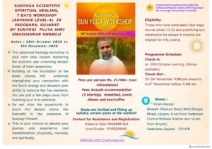 Schedule - Courses and Events | Sunyoga Advance Course